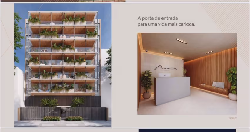 Lindo apartamento de 2 quartos e varanda em Botafogo  a 1 km da Lagoa