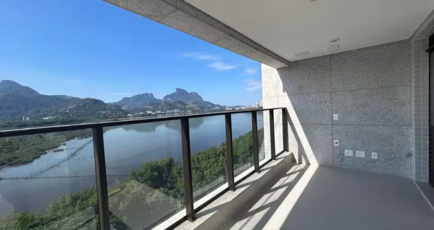 Apartamento a venda be peninsula 2 suites vista lagoa andar alto