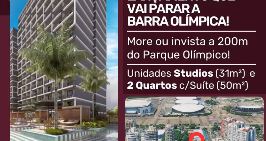 Lançamento cyrela no parque olímpico; studios com e sem vaga e 2 quartos com suite e vaga