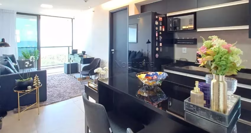 Excelente apartamento frente mar localizado em barra de Jangada, com 61,44m² de área útil.