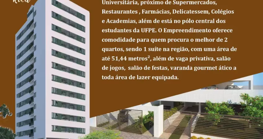 APARTAMENTO COM 02 QUARTOS NA VÁRZEA-RECIFE/PE