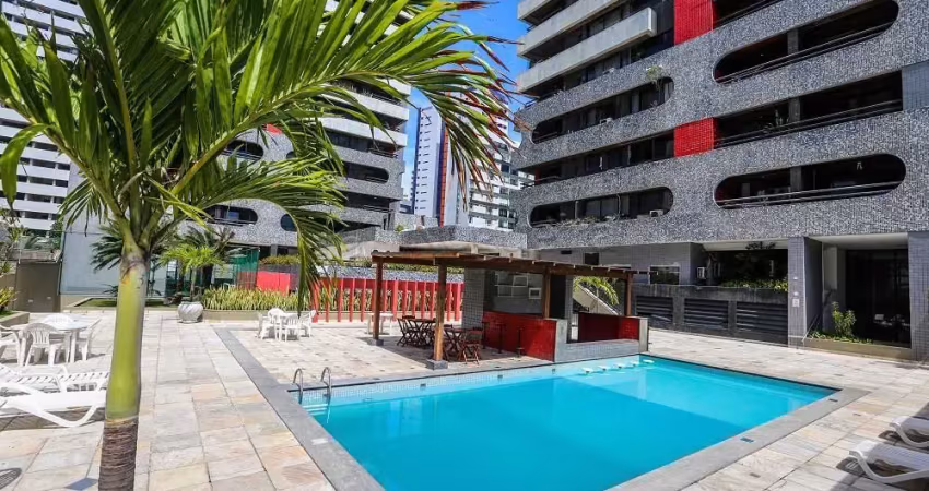 Excelente apartamento mobiliado em Boa Viagem com lazer completo.