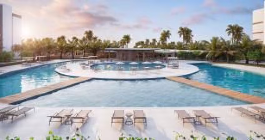 Excelente apartamento com varanda, 2 quartos e piscina na Praia dos Carneiros.