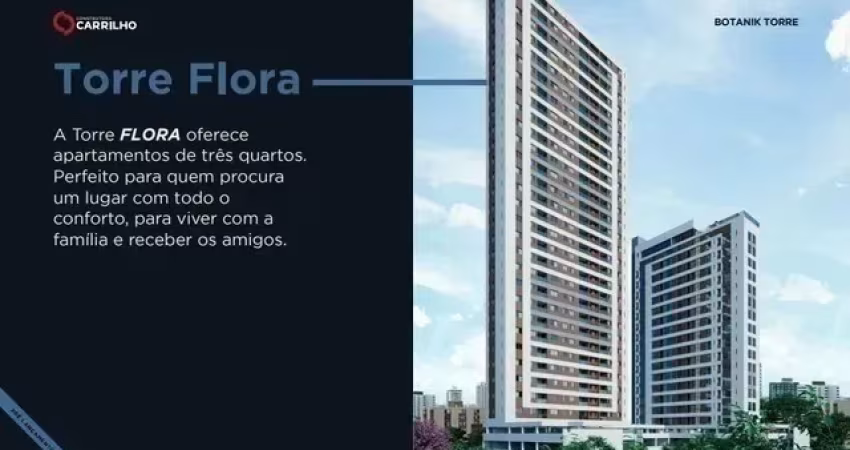 Edf Botanik | Torre Flora | Nascentes | 3 quartos | 76m² , lazer completo