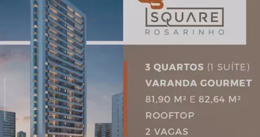 Square Rosarinho| Lindo Gabriel Bacelar na ZN | Financie 90% do Valor | 82m | 3 Quart