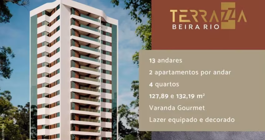 Terrazza Beira Rio: Seu Novo Lar à Beira do Capibaribe! com 4 quartos em Madalena - Recife