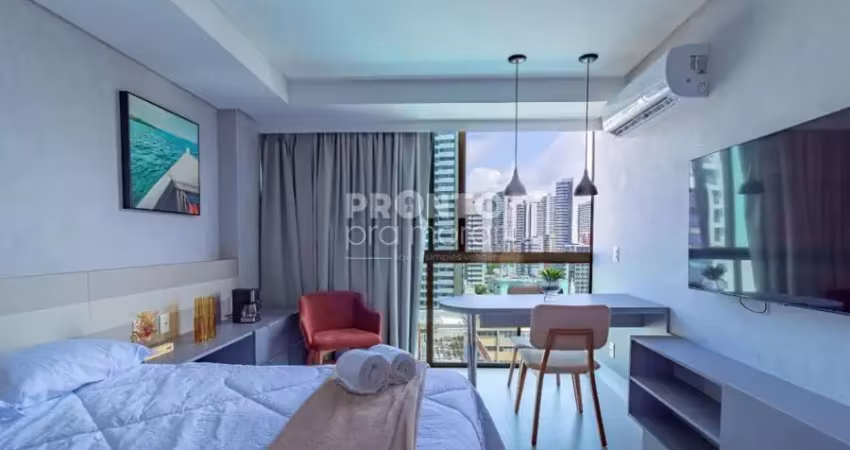 Rooftop 470| padrão moura dubeux | ideal para moradia ou investimento | flat mobiliado