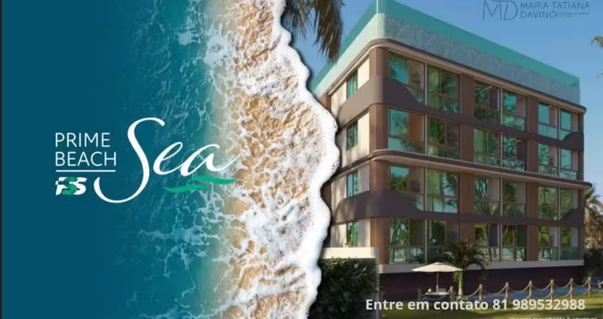 Prime beach sea na praia de carneiros em tamandaré, perto das piscinas naturais pé na areia