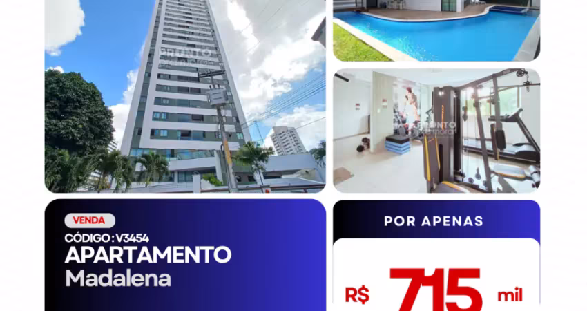 Apartamento com 3 quartos à venda na Rua Manoel Bernardes, 1, Madalena, Recife