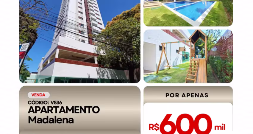 Apartamento com 2 quartos à venda na Rua Doutor Berardo, 1, Madalena, Recife