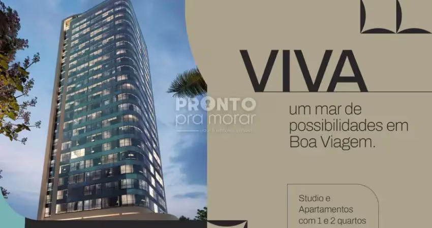 Excelente repasse de flat localizado em boa viagem, com 30,56m² de área útil.