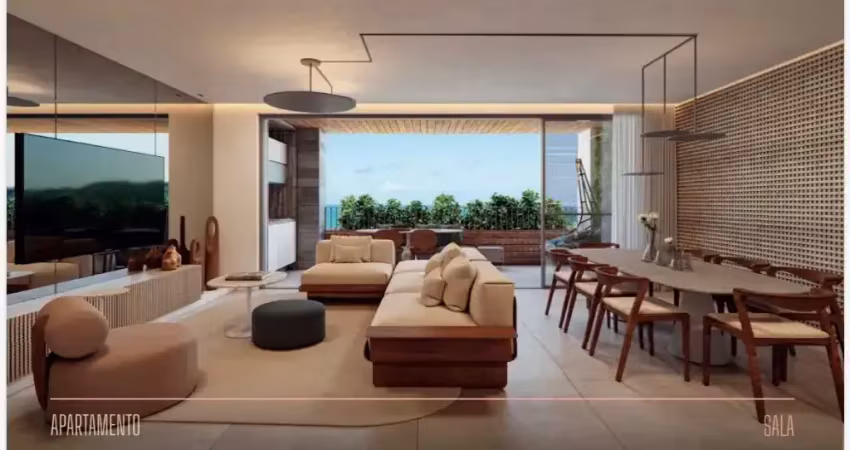 Unique paiva 2 suítes com 101m², varanda gourmet e pé na areia na reserva do paiva