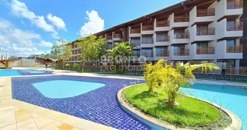 O flat possui varanda, sala/quarto em condomínio beira mar em praia dos carneiros - tamandaré - pe