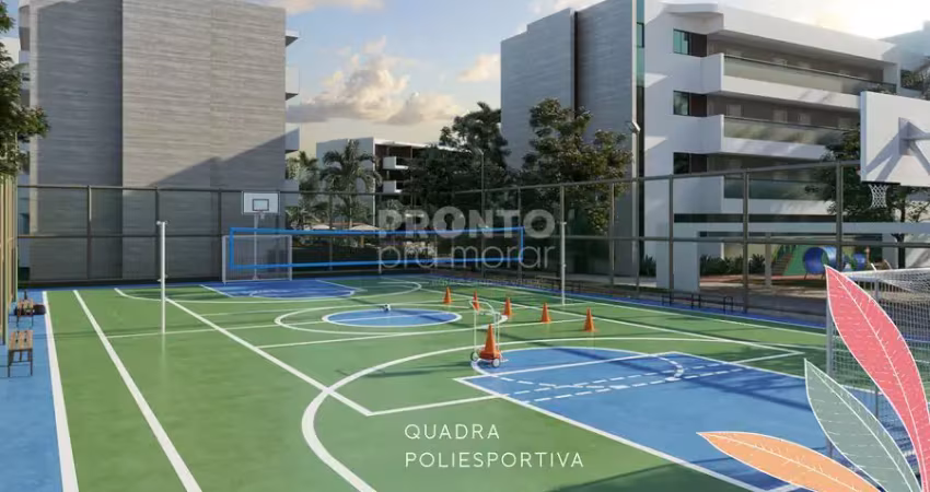 Excelente flat tipo garden - térreo, localizado em muro alto com 42,00m².