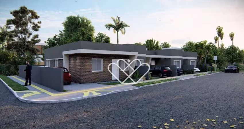 Charmosa casa com espaço integrado e pátio privativo