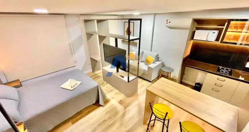 Studio mobiliado e com vaga à venda no centro | curitiba