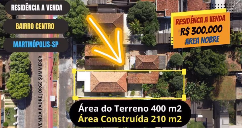 Casa para Venda em Martinópolis, Centro, 3 dormitórios, 1 suíte, 3 banheiros, 3 vagas