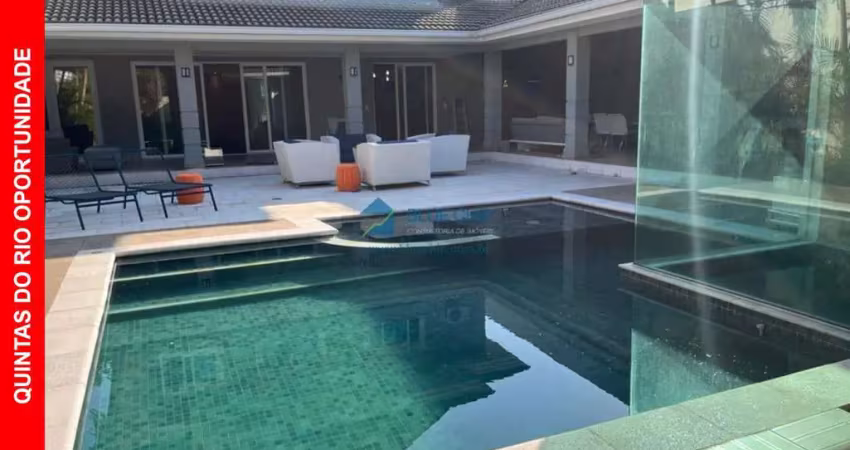 Casa  à venda no condomínio quintas do rio - barra da tijuca, com 6 quartos, 4 suítes por r$8.000.000,00