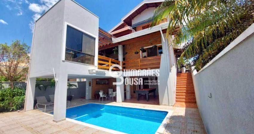 Sobrado alto padrão com piscina, espaço gourmet e 3 dormitórios- Terras do Oriente, Valinhos/SP  (Próx. Vinhedo)
