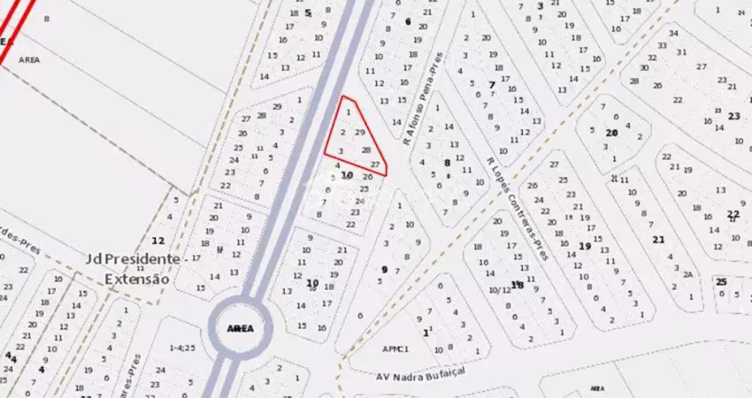 Área 2.336m² - esquina estratégica - jardim presidente, goiânia-go
