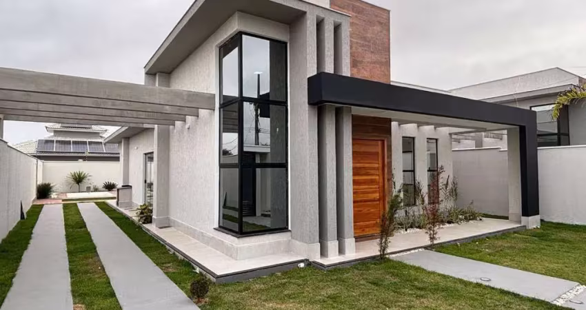 Excelente casa de alto padrão c/ 3 quartos com piscina à venda, 129m² por r$ 850.000 - jardim atlântico (itaipuaçu) - maricá/rj