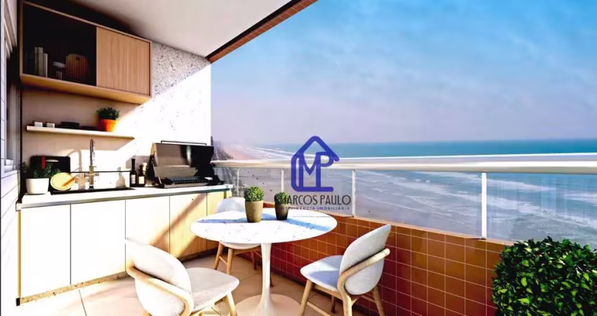Apartamento de frente para o mar no bairro real em praia grande.