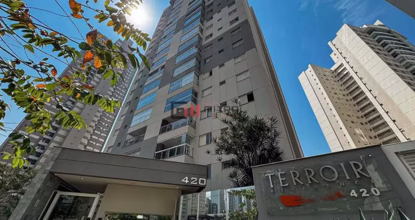 Apartamento á venda no ed. terroir residence, todo mobiliado, andar alto, 3 quartos, gleba fazenda