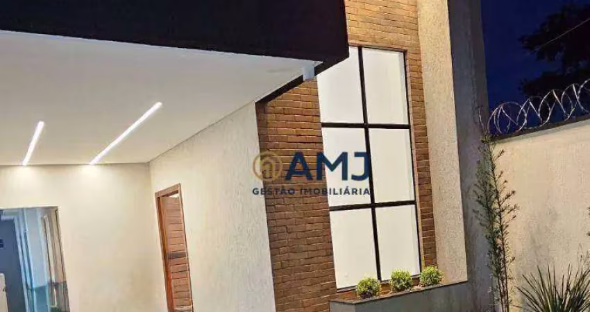 Linda casa com 3 dormitórios à venda, 125 m² por r$ 550.000 - setor colonial sul - aparecida de goiânia/go