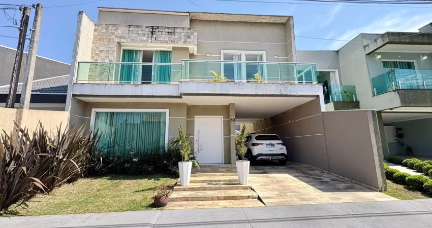 Venha conhecer esta magnífica residência no condomínio jardim tenerife, localizado no parque da fonte, são josé dos pinhais. casa com excelente padrão de acabamento, terreno amplo e infraestrutura com