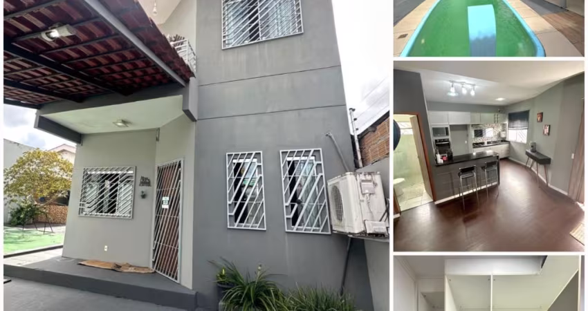 DUPLEX NO JAPIIM. 3QTS/2STES, ESCRITÓRIO, PISCINA, EDÍCULA E 2 VGS