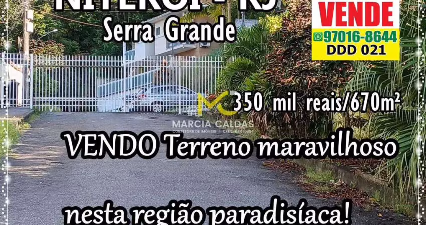Terreno, serra grande, niterói - r$ 350 mil, cod: 359