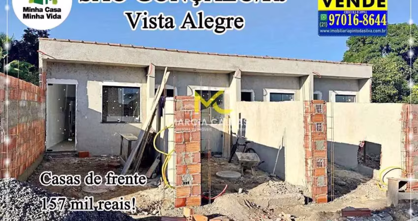 Casa com 1 quarto, vista alegre, são gonçalo - r$ 147 mil, cod: 368