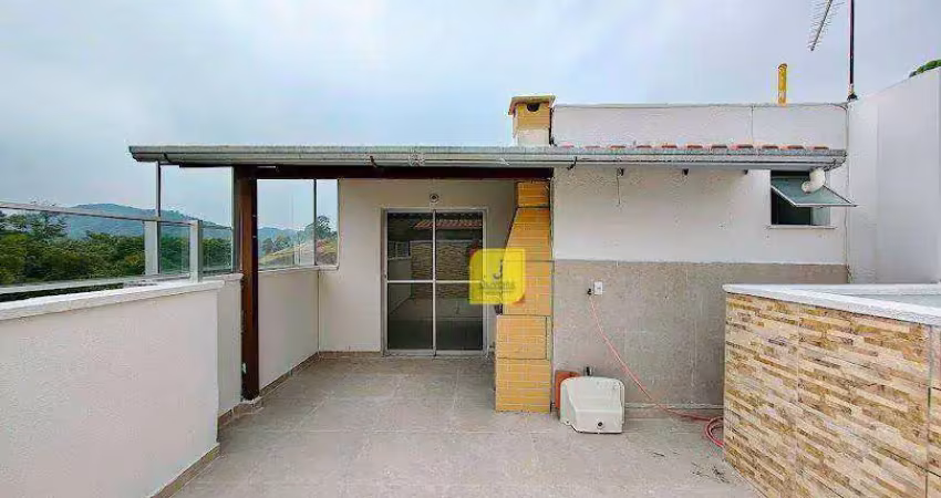 Cobertura com 2 quartos, 2 banheiros, e garagem no carlos chagas