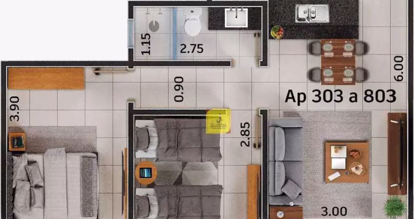 Apartamento com 2 dormitórios à venda, 48 m² por r$ 229.000,00 - bom jardim - juiz de fora/mg