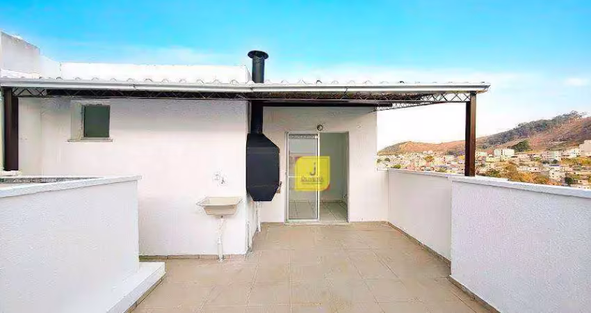 Cobertura com 2 salas, 2 quartos, 2 banheiros e garagem privativa no carlos chagas