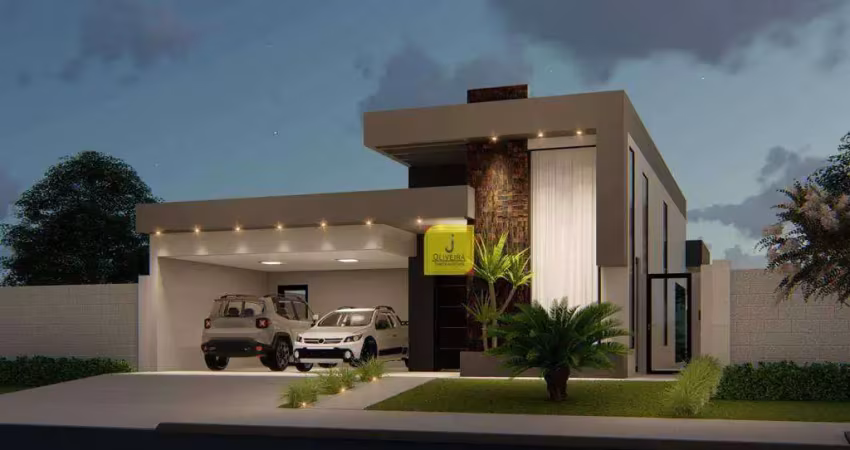 Casa linear com 3 quartos (suíte) e varanda gourmet no condomínio via do sol, no são pedro
