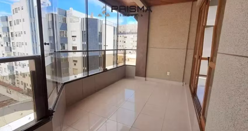 4 dormitórios + escritório, 2 suítes, sacada fechada, 2 vagas no centro