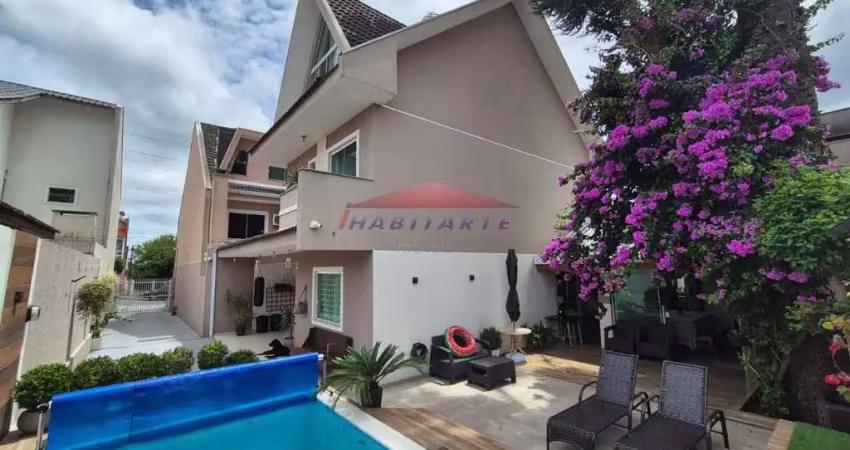 Sobrado à venda em curitiba-pr, uberaba: 3 quartos, sendo 1 suíte com closet e hidro, piscina aquecida, 6 vagas, 270 m². venha conferir!