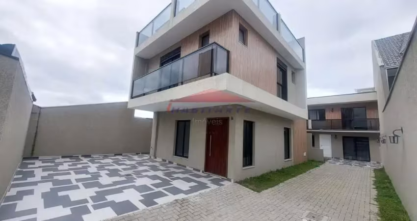 Sobrado à venda em curitiba-pr, bairro xaxim: 3 quartos, sendo 3 suítes, 1 sala, 4 banheiros, 2 vagas, 175m².