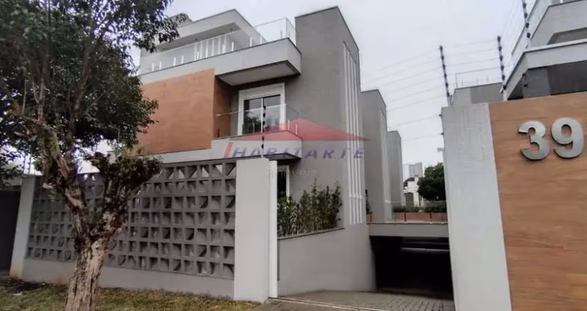 Sobrado à venda em curitiba-pr, bairro mossunguê: 3 quartos, sendo 1 suíte, 2 salas, 3 banheiros, 3 vagas, 153,33m². aproveite!
