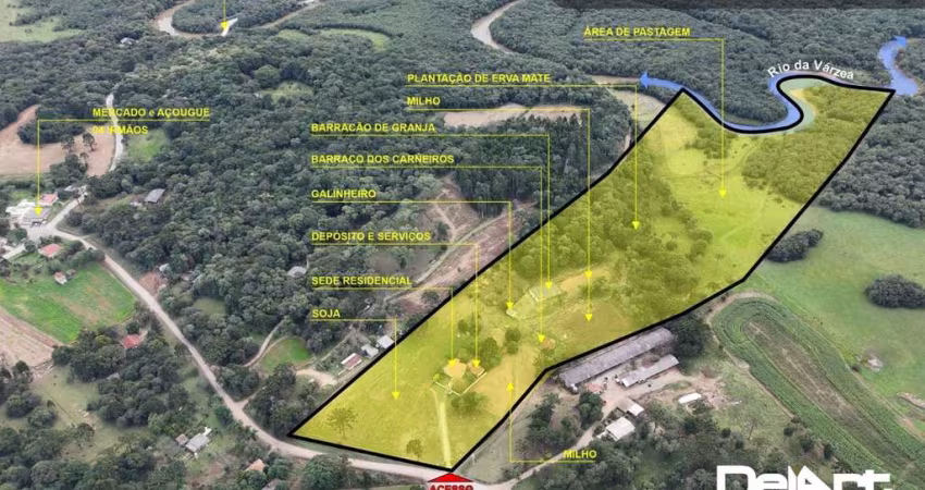 Sitio maravilhoso com 10,51 hectares - a 200m do Mercado 4 irmãos - Fazendinha - c/ Escritura e Registro - Rio Negro.