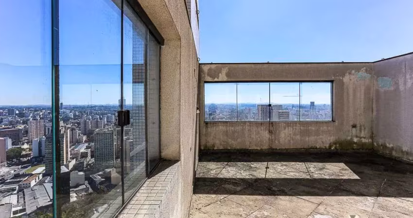 Cobertura dupléx no centro de curitiba - com vista espetacular - 130m2 privativos - r$ 990.000,00