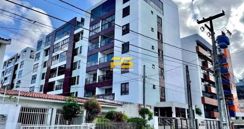 Cobertura duplex mobiliada com 3 quartos à venda, cabo branco - joão pessoa
