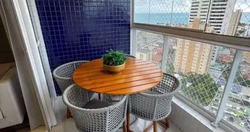 Apartamento mobiliado 145m²com 04 quartos no cabo branco- para locação  por 5.500,00