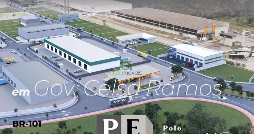Terrenos de 1 000 M² para galpão  industrial na  BR 101 em Governador Celso Ramos SC.