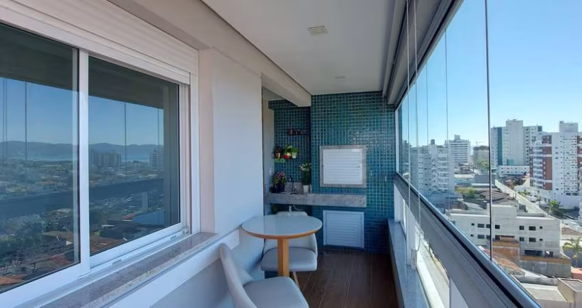 Apartamento a venda em Barreiros, Vista para a Ilha de Florianópolis: 3 Dormitórios, Varanda Encantadora e Infraestrutura Completa! Agende sua Visita!