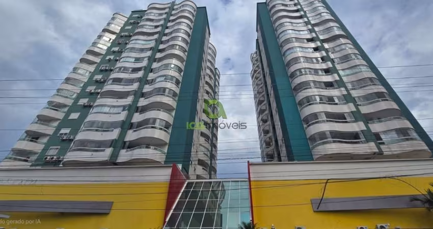 Apartamento mobiliado com vista para o mar, 108m², 2 vagas, andar alto em  Campinas, a 2 quadras da Beira-Mar!