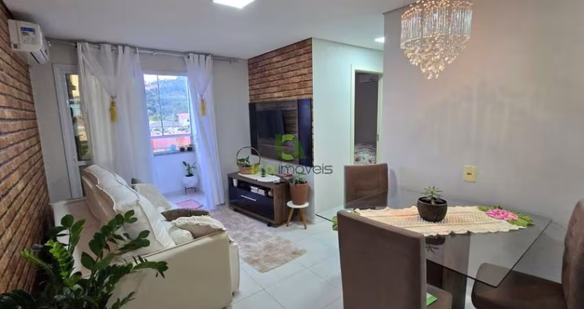 Apartamento para venda  Semi Mobiliado com 2 Quartos, Sacada com Churrasqueira e Garagem Coberta,  55m²,1º Andar, Biguaçu / Residencial Açores