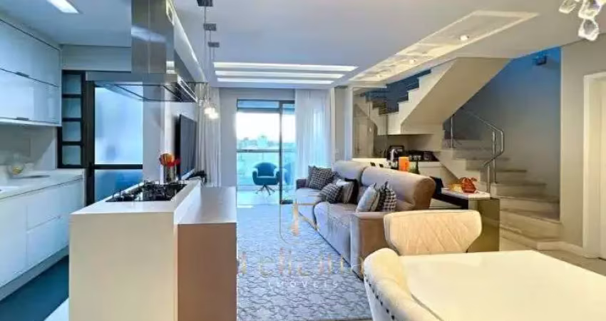 Cobertura duplex de 03 suítes, mobiliada, à venda, no balneário do estreito em florianópolis- sc