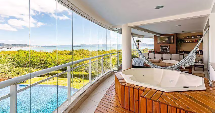 Apartamento com 4 dormitórios à venda, 225 m² por r$ 3.500.000,00 - cachoeira do bom jesus - florianópolis/sc